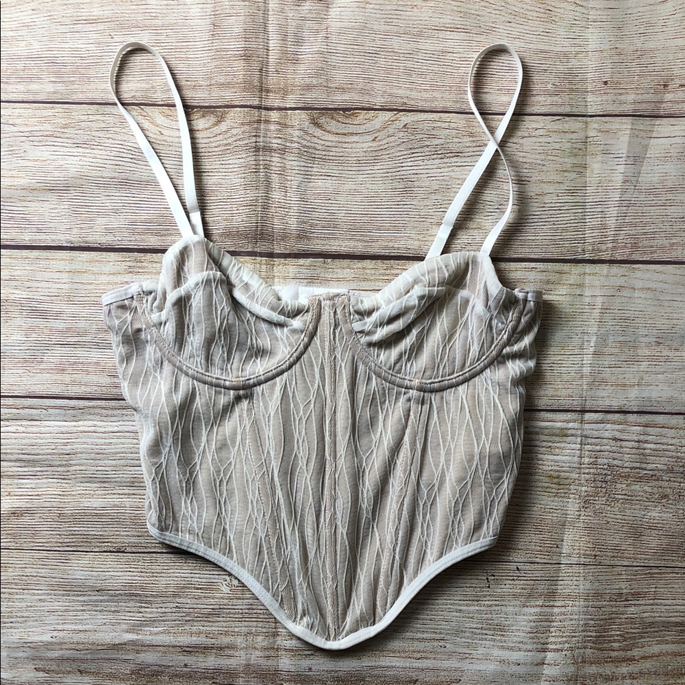 Lace Covered Cream Corset